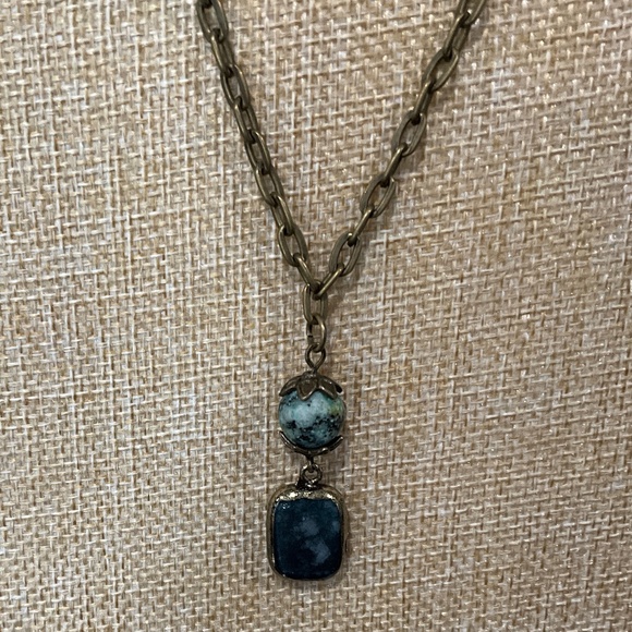 Bohemian “ Sicily 2 “ Boho Adjustable Chain Link Necklace with Drop Pendant R3A - Picture 3 of 3